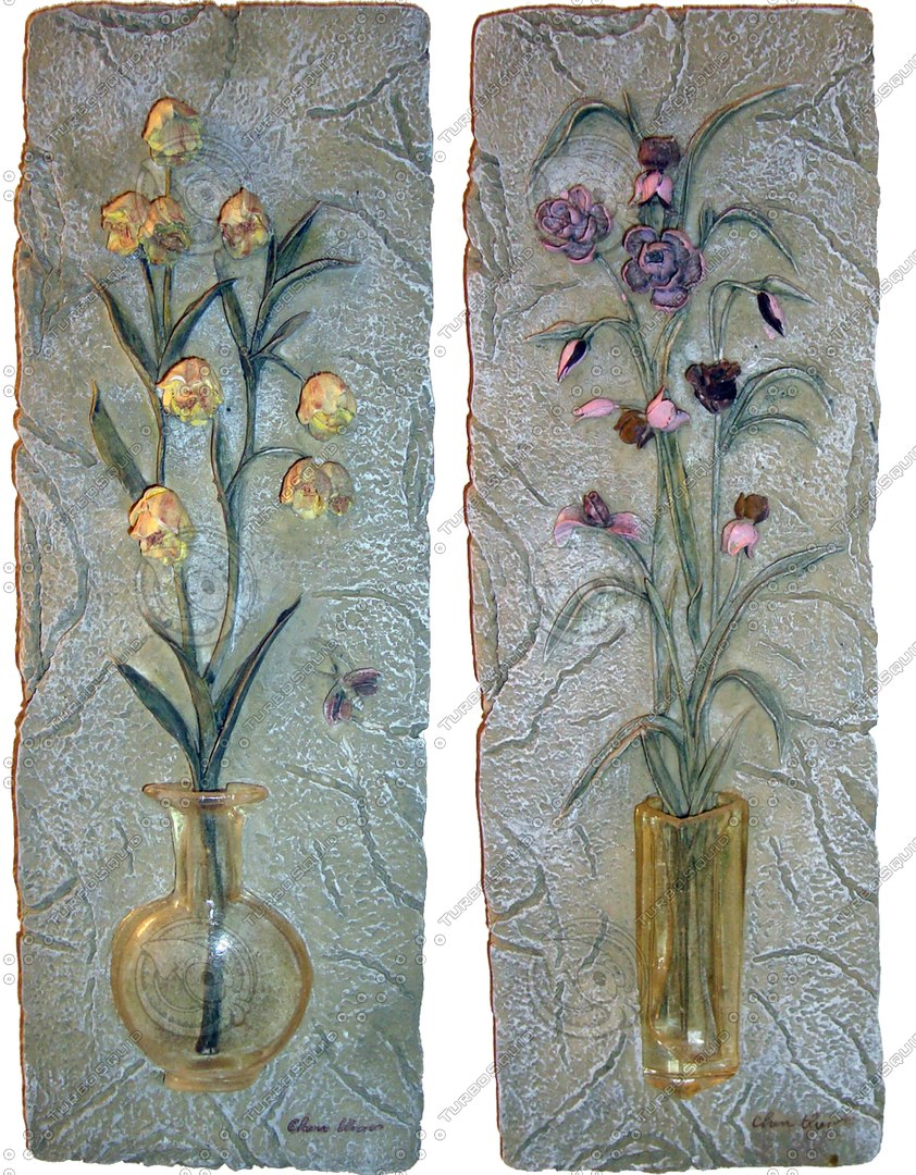 Flower Wall Art 2 Set.psd TurboSquid 487960